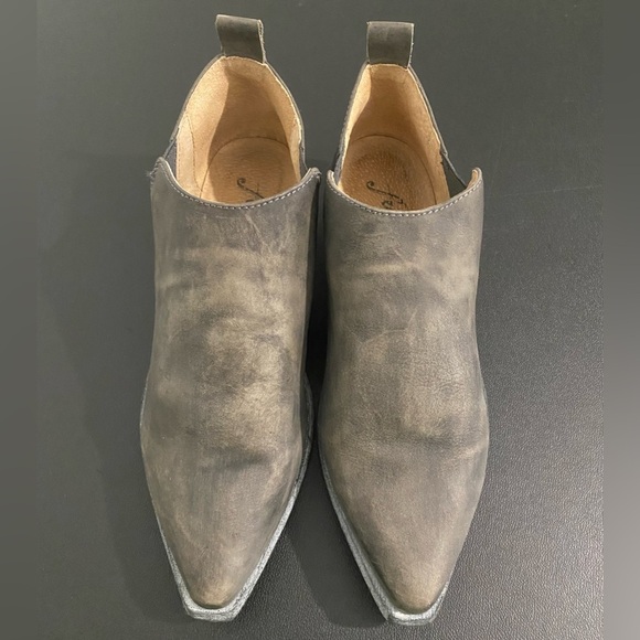 Free People Brixton Western Shoe Boots Ankle Boots Vintage Washed Black - Picture 16 of 16